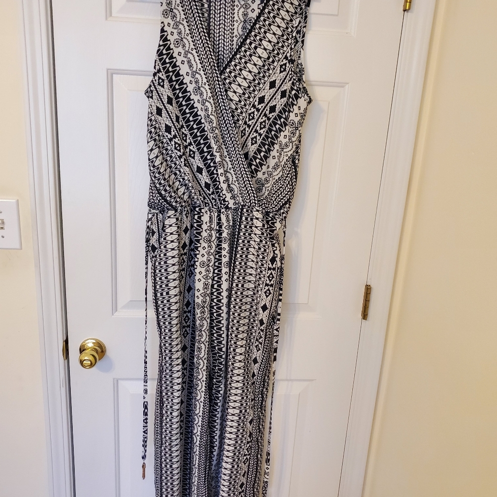 A. BYER jumpsuit. Black and white size L